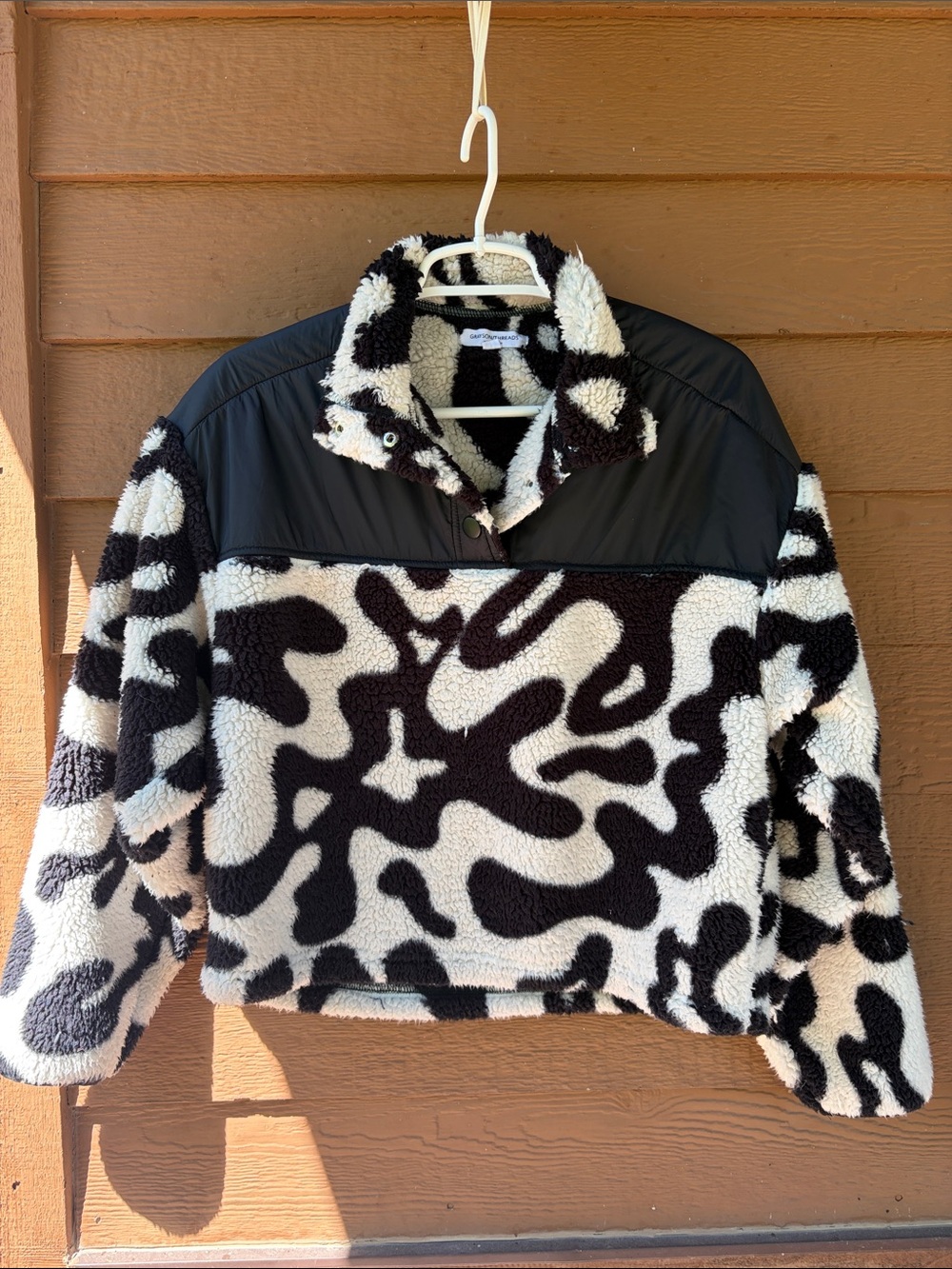 Grayson Threads Black & White Plush Sherpa Pullover
